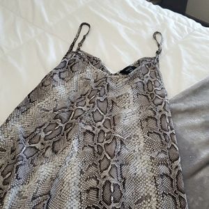 Snake Print Midi Dress